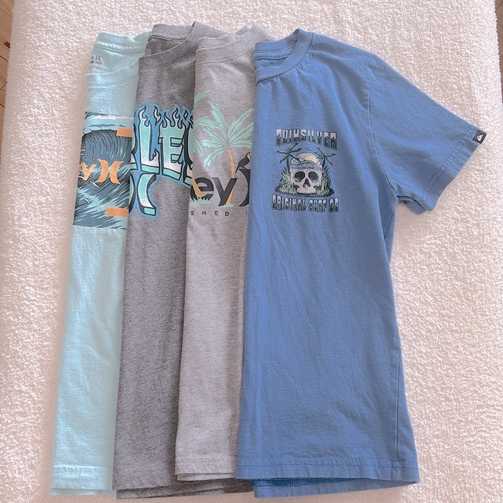 Hurly and Quicksilver Youth Boys shirts.